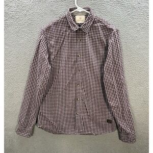 Scotch & Soda Shirt Adult Large Check Geometric Long Sleeve Button Up Mens L